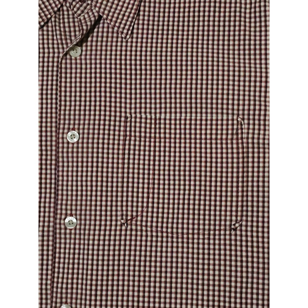 Vintage Levis Red Tab Mens Large Cotton SS Button Up Checkered Plaid Shirt - Picture 2 of 6